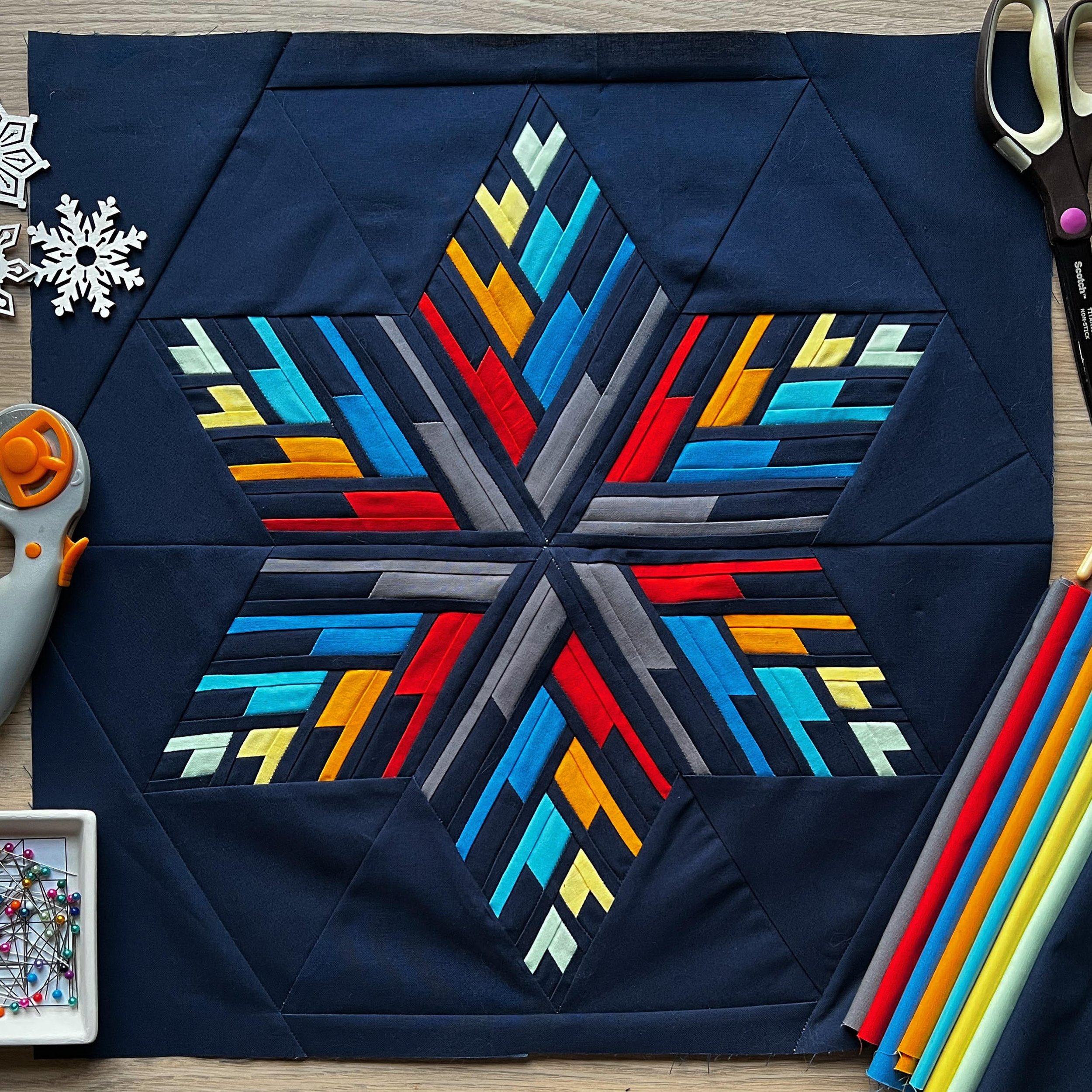 Snow Flippin' Way | A Quilt Pattern by The Quilty Architect